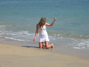 at the  resort beach