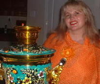 Maria with Russian Samovar